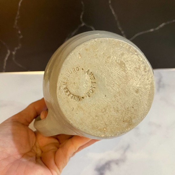 Williamsburg pottery water pitcher 6 1/2” tall - Picture 5 of 5